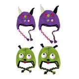 Maxbell Creative Devil Horns Knitted Funny Cute Handmade Hat  22 to 23cm purple