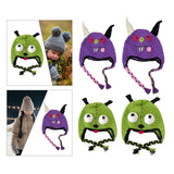 Maxbell Creative Devil Horns Knitted Funny Cute Handmade Hat  22 to 23cm purple