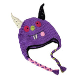 Maxbell Creative Devil Horns Knitted Funny Cute Handmade Hat  22 to 23cm purple