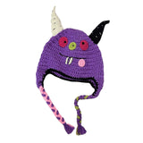 Maxbell Creative Devil Horns Knitted Funny Cute Handmade Hat  22 to 23cm purple