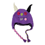 Maxbell Creative Devil Horns Knitted Funny Cute Handmade Hat  22 to 23cm purple