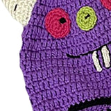 Maxbell Creative Devil Horns Knitted Funny Cute Handmade Hat  24cm purple