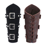 Maxbell 1Pcs Arm Guard Medieval Punk Accs Knight for Halloween Theme Party Unisex Black