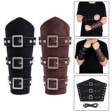 Maxbell 1Pcs Arm Guard Medieval Punk Accs Knight for Halloween Theme Party Unisex Black