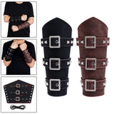 Maxbell 1Pcs Arm Guard Medieval Punk Accs Knight for Halloween Theme Party Unisex Black