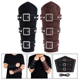 Maxbell 1Pcs Arm Guard Medieval Punk Accs Knight for Halloween Theme Party Unisex Black
