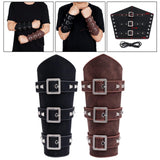Maxbell 1Pcs Arm Guard Medieval Punk Accs Knight for Halloween Theme Party Unisex Black