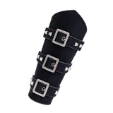 Maxbell 1Pcs Arm Guard Medieval Punk Accs Knight for Halloween Theme Party Unisex Black
