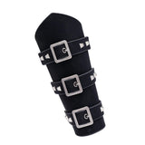 Maxbell 1Pcs Arm Guard Medieval Punk Accs Knight for Halloween Theme Party Unisex Black