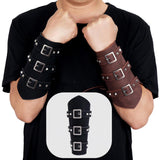 Maxbell 1Pcs Arm Guard Medieval Punk Accs Knight for Halloween Theme Party Unisex Black