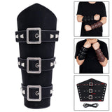 Maxbell 1Pcs Arm Guard Medieval Punk Accs Knight for Halloween Theme Party Unisex Black