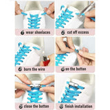 Maxbell Elastic No Tie Shoelaces Shoe Laces Quick Flat Adults Trainer  Pink