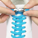 Maxbell Elastic No Tie Shoelaces Shoe Laces Quick Flat Adults Trainer  Pink