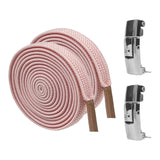 Maxbell Elastic No Tie Shoelaces Shoe Laces Quick Flat Adults Trainer  Pink