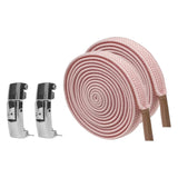 Maxbell Elastic No Tie Shoelaces Shoe Laces Quick Flat Adults Trainer  Pink