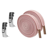 Maxbell Elastic No Tie Shoelaces Shoe Laces Quick Flat Adults Trainer  Pink