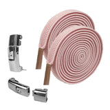 Maxbell Elastic No Tie Shoelaces Shoe Laces Quick Flat Adults Trainer  Pink
