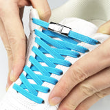 Maxbell Elastic No Tie Shoelaces Shoe Laces Quick Flat Adults Trainer  Pink
