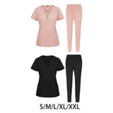 Maxbell Nursing Work Scrub Care Worker Tunic Nurse Uniform Pet Beauty Lab pink S
