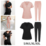 Maxbell Nursing Work Scrub Care Worker Tunic Nurse Uniform Pet Beauty Lab pink S