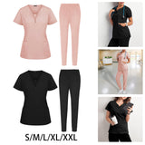 Maxbell Nursing Work Scrub Care Worker Tunic Nurse Uniform Pet Beauty Lab pink S