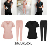 Maxbell Nursing Work Scrub Care Worker Tunic Nurse Uniform Pet Beauty Lab pink S