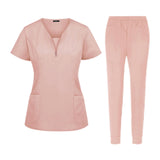 Maxbell Nursing Work Scrub Care Worker Tunic Nurse Uniform Pet Beauty Lab pink S