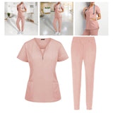 Maxbell Nursing Work Scrub Care Worker Tunic Nurse Uniform Pet Beauty Lab pink S