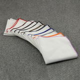 Maxbell White Handkerchief Pocket Towel Groom Suit Accessories Hanky Pocket Square Black