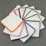 Maxbell White Handkerchief Pocket Towel Groom Suit Accessories Hanky Pocket Square Black