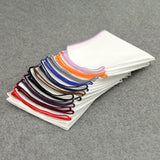 Maxbell White Handkerchief Pocket Towel Groom Suit Accessories Hanky Pocket Square Black