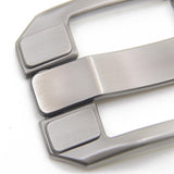 Maxbell Belt Buckle Replacement Silver Women Men Alloy Heavy Duty Rectangular 1.5"