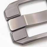 Maxbell Belt Buckle Replacement Silver Women Men Alloy Heavy Duty Rectangular 1.5"
