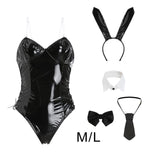 Maxbell Bunny Costume Cosplay Bodysuit Girls W/ Bunny Ears for Fancy Dress Christmas M