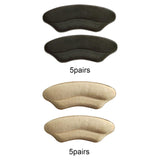 Maxbell 5 Pairs Heel Grips Pads Soft Sponge Foot Cushioning High Heel Inserts Black