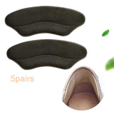 Maxbell 5 Pairs Heel Grips Pads Soft Sponge Foot Cushioning High Heel Inserts Black