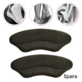 Maxbell 5 Pairs Heel Grips Pads Soft Sponge Foot Cushioning High Heel Inserts Black