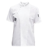 Maxbell Chef Jacket Short Sleeve Cooking Clothes Simple Chef Coat for Restaurant White M
