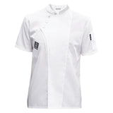 Maxbell Chef Jacket Short Sleeve Cooking Clothes Simple Chef Coat for Restaurant White M