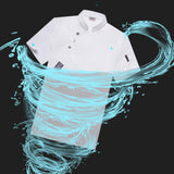 Maxbell Chef Jacket Short Sleeve Cooking Clothes Simple Chef Coat for Restaurant White M