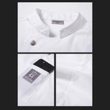 Maxbell Chef Jacket Short Sleeve Cooking Clothes Simple Chef Coat for Restaurant White XL