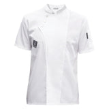 Maxbell Chef Jacket Short Sleeve Cooking Clothes Simple Chef Coat for Restaurant White XL