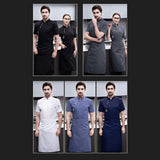 Maxbell Chef Jacket Short Sleeve Cooking Clothes Simple Chef Coat for Restaurant Gray XL