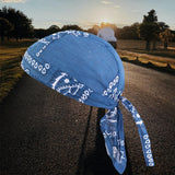 Maxbell Adjustable Beanie Caps Headcloth Sweat Wicking for Training Men blue