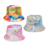 Maxbell Bucket Hat Tie Dye UV Protection Wide Brim Sun Hat for Travel Hunting Hiking Orange