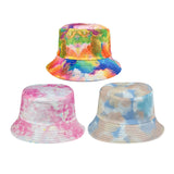 Maxbell Bucket Hat Tie Dye UV Protection Wide Brim Sun Hat for Travel Hunting Hiking Orange