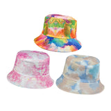 Maxbell Bucket Hat Tie Dye UV Protection Wide Brim Sun Hat for Travel Hunting Hiking Orange