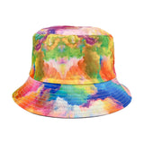 Maxbell Bucket Hat Tie Dye UV Protection Wide Brim Sun Hat for Travel Hunting Hiking Orange