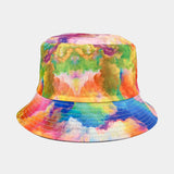 Maxbell Bucket Hat Tie Dye UV Protection Wide Brim Sun Hat for Travel Hunting Hiking Orange