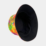 Maxbell Bucket Hat Tie Dye UV Protection Wide Brim Sun Hat for Travel Hunting Hiking Orange